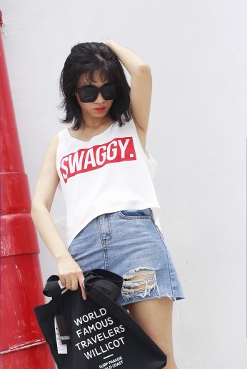 Áo thun ngắn tay-Trắng