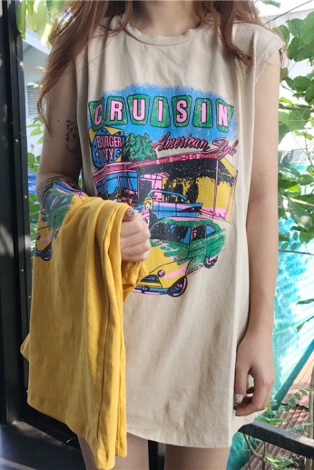 Áo Thun Không Tay Form Dài