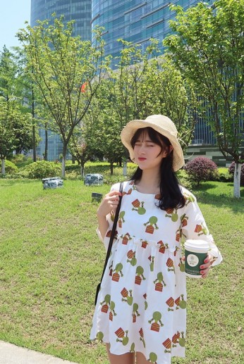 Đầm babydoll hình búp bê