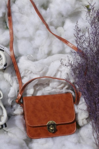 Túi da vuông-Nâu