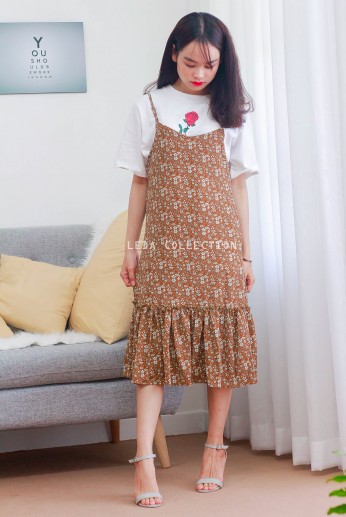 Yếm váy voan hoa nhỏ-Vàng